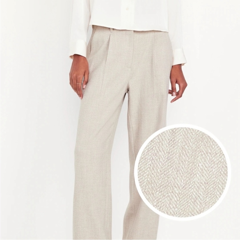High Waisted Herringbone Trousers - Picture 2 of 3